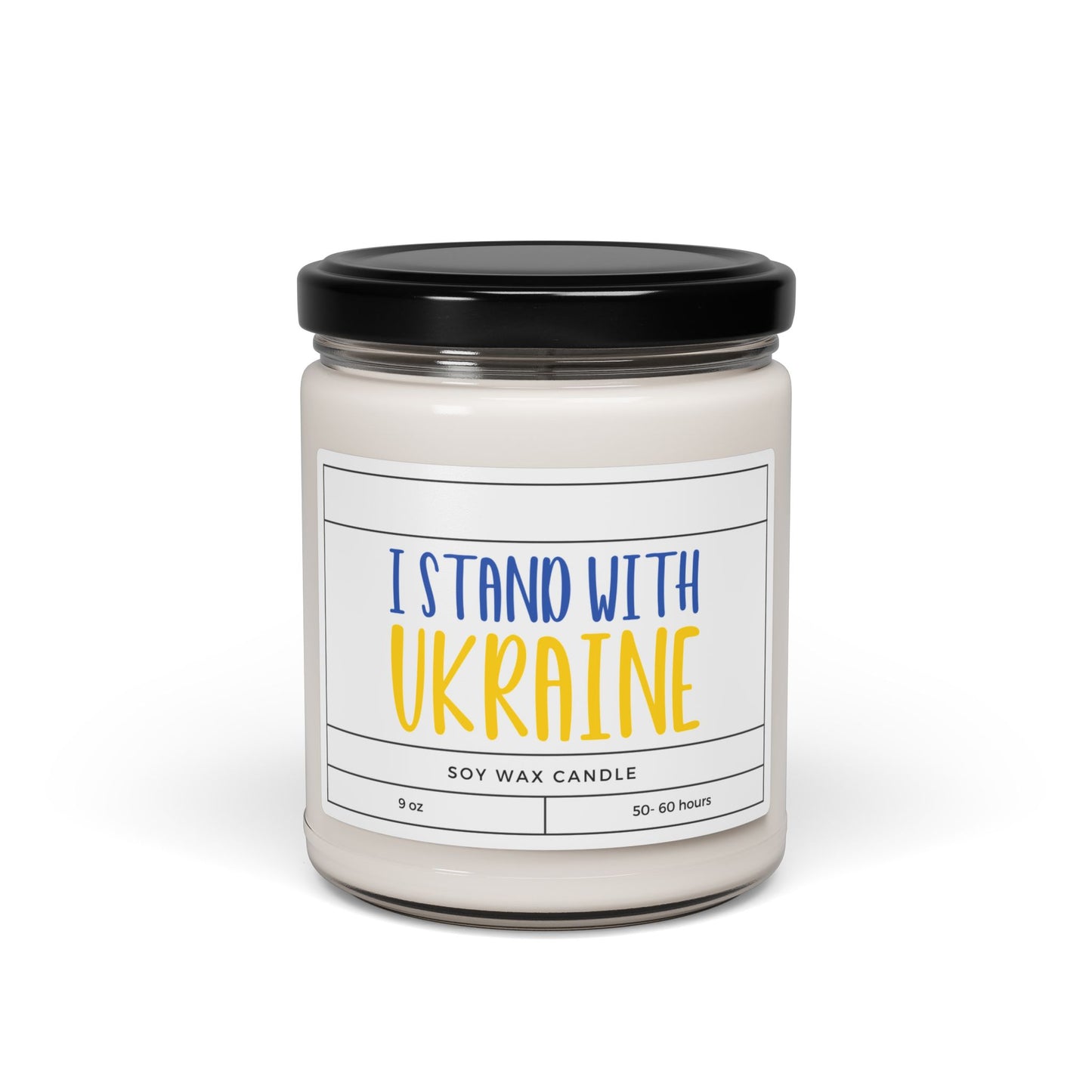 I Stand With Ukraine Scented Soy Candle , 9oz Ukrainian