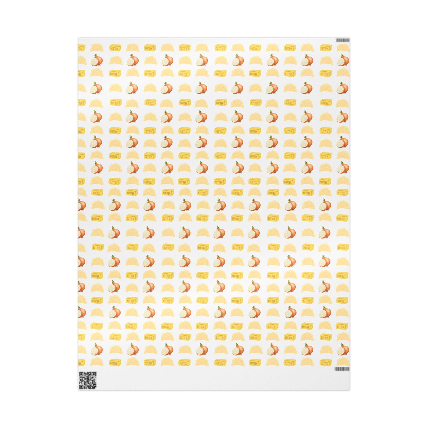 Pierogi, Onions and Butter Wrapping Paper, Creative Gift Wrap, Holiday Wrap, Birthday Wrapping, Decorative Paper for All Occasions, Unique Gift Presentation