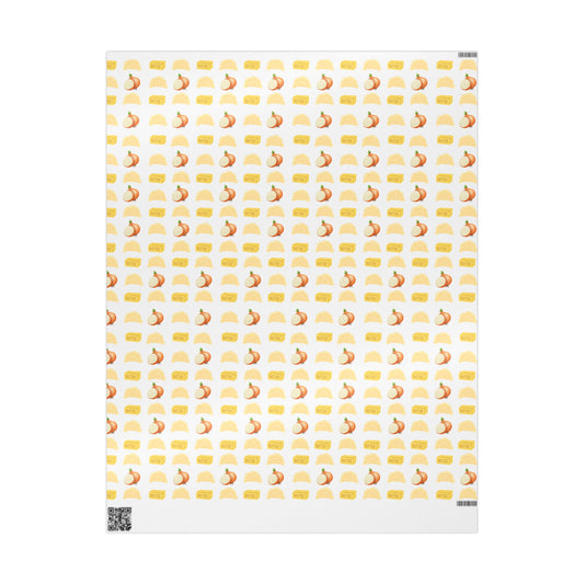 Pierogi, Onions and Butter Wrapping Paper, Creative Gift Wrap, Holiday Wrap, Birthday Wrapping, Decorative Paper for All Occasions, Unique Gift Presentation