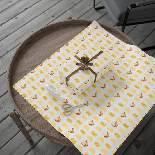 Pierogi, Onions and Butter Wrapping Paper, Creative Gift Wrap, Holiday Wrap, Birthday Wrapping, Decorative Paper for All Occasions, Unique Gift Presentation