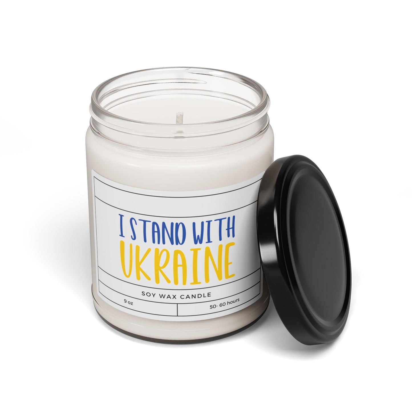I Stand With Ukraine Scented Soy Candle , 9oz Ukrainian