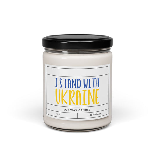 I Stand With Ukraine Scented Soy Candle , 9oz Ukrainian
