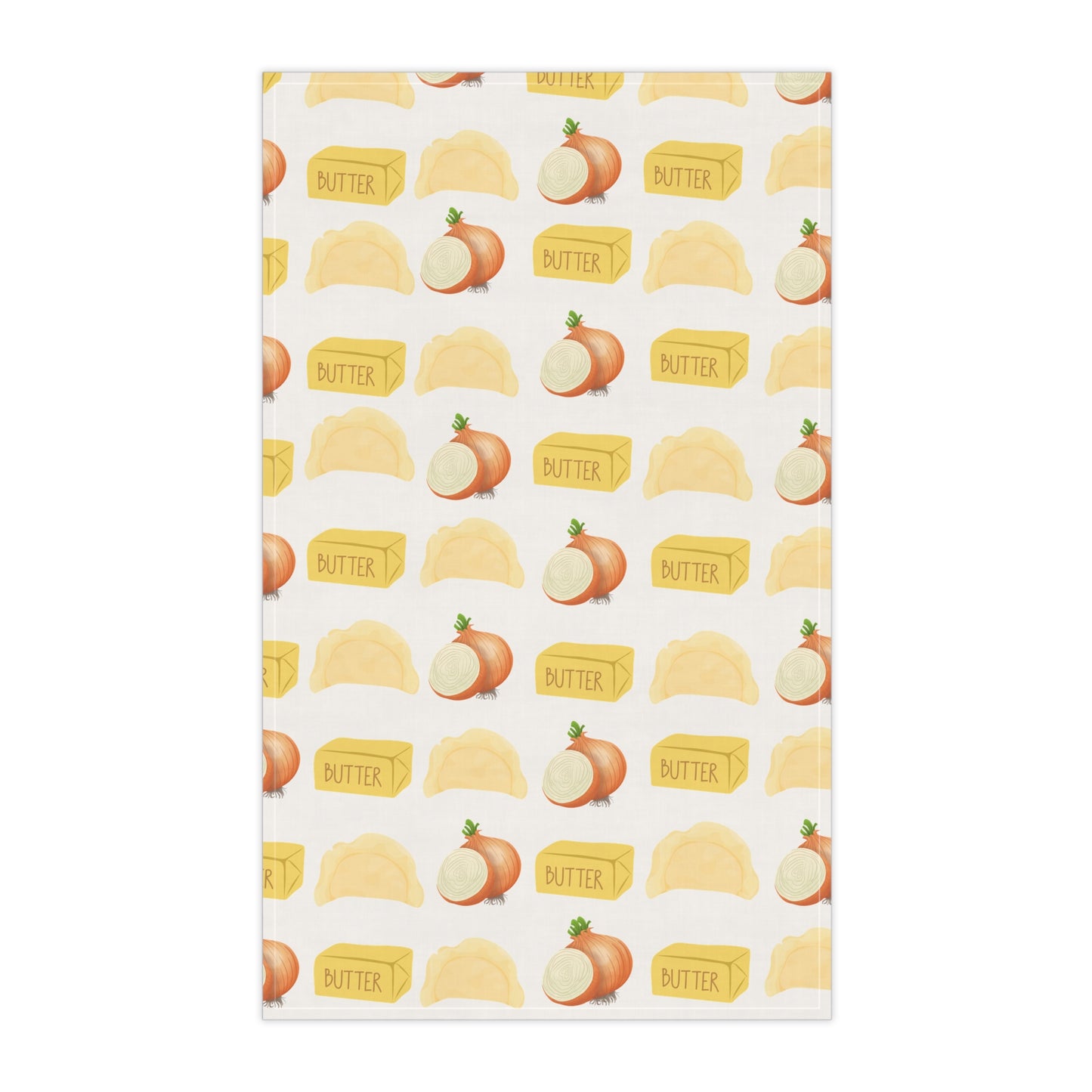 Pierogi, Butter & Onions Tea Towels | Cute Kitchen Decor, Housewarming Gift, Culinary Gift, Farmhouse Style, Kitchen Accessories