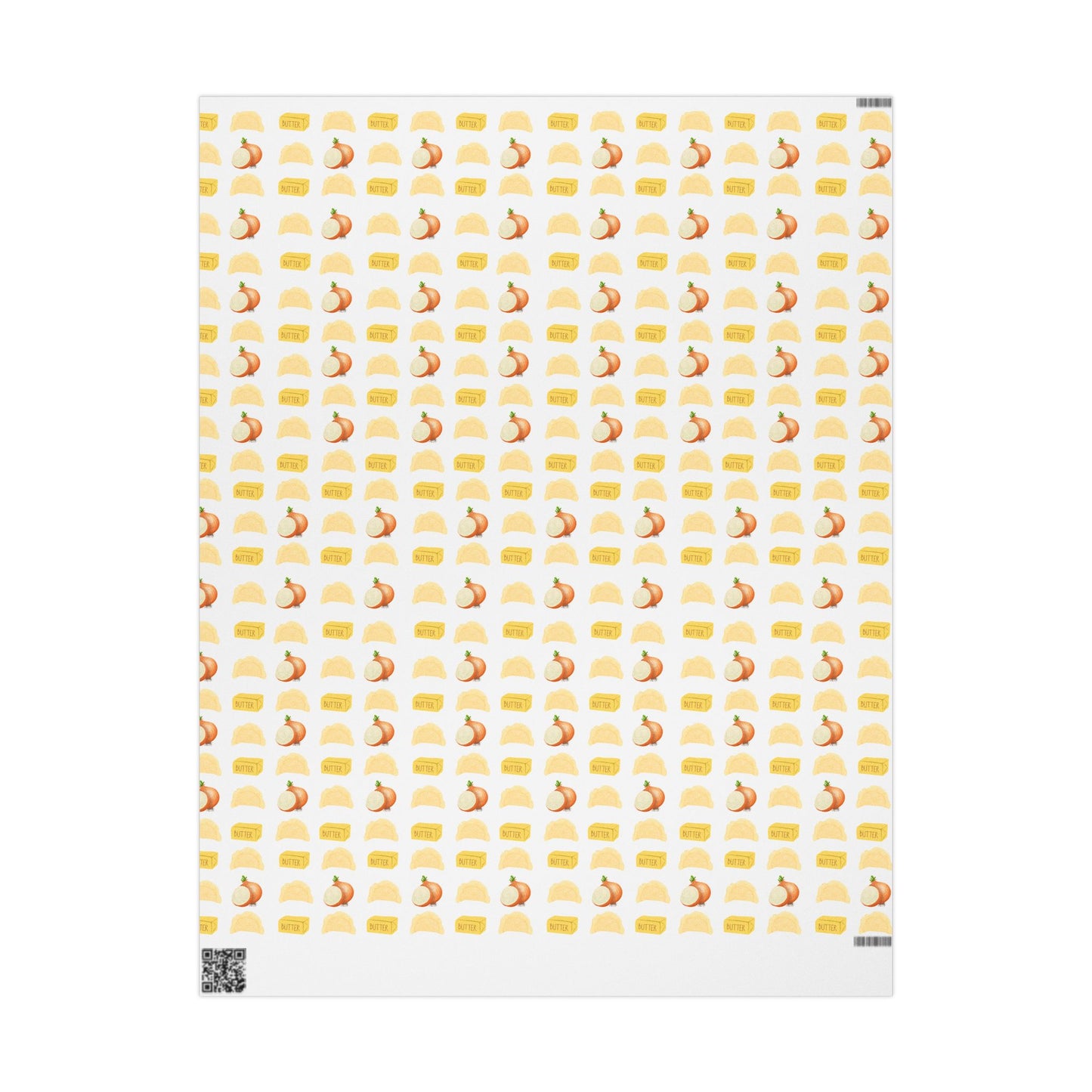 Pierogi, Onions and Butter Wrapping Paper, Creative Gift Wrap, Holiday Wrap, Birthday Wrapping, Decorative Paper for All Occasions, Unique Gift Presentation