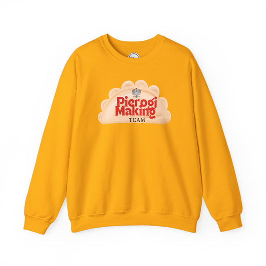 Pierogi Making Team Crewneck Sweatshirt | Polish Pierogi Design With Polish Eagle