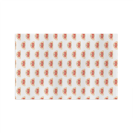Pierogi Making Team Microfiber Tea Towel | Repeat Pattern with Polish Eagle