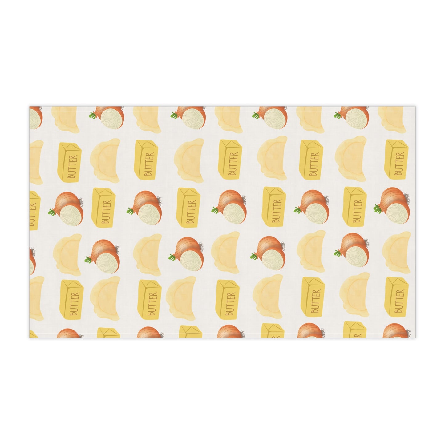 Pierogi, Butter & Onions Tea Towels | Cute Kitchen Decor, Housewarming Gift, Culinary Gift, Farmhouse Style, Kitchen Accessories