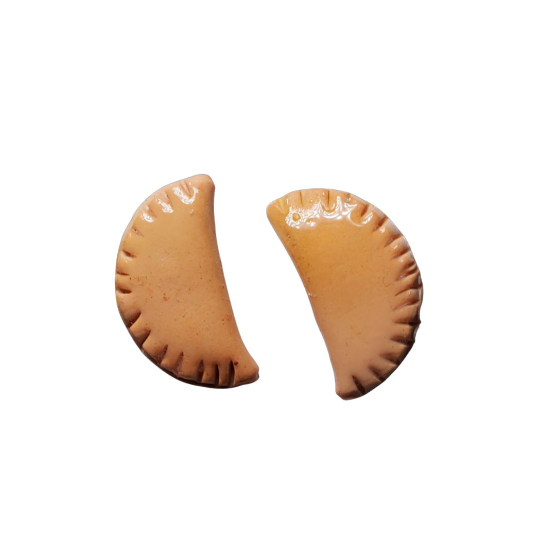 Pierogi Shaped Earrings - Stud