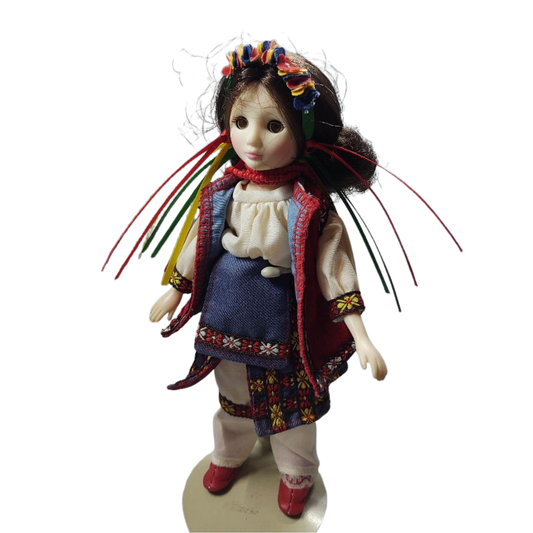 Ukraine Doll Vintage with Glass Eyes