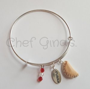 Pierogi Polska Bracelet adjustable Swarovski Crystals