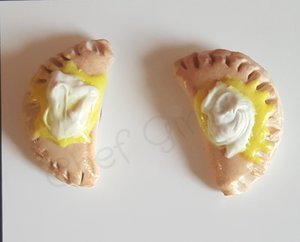 Pierogi Shaped Earrings - Stud