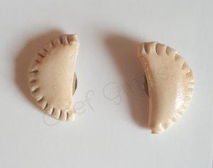 Pierogi Shaped Earrings - Stud