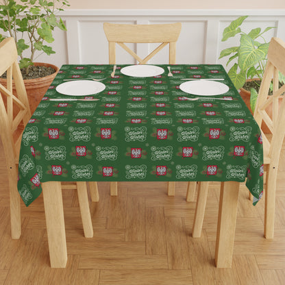 Winter Wishes Polish Eagle Pattern Tablecloth —  Kitchen Dining Decor