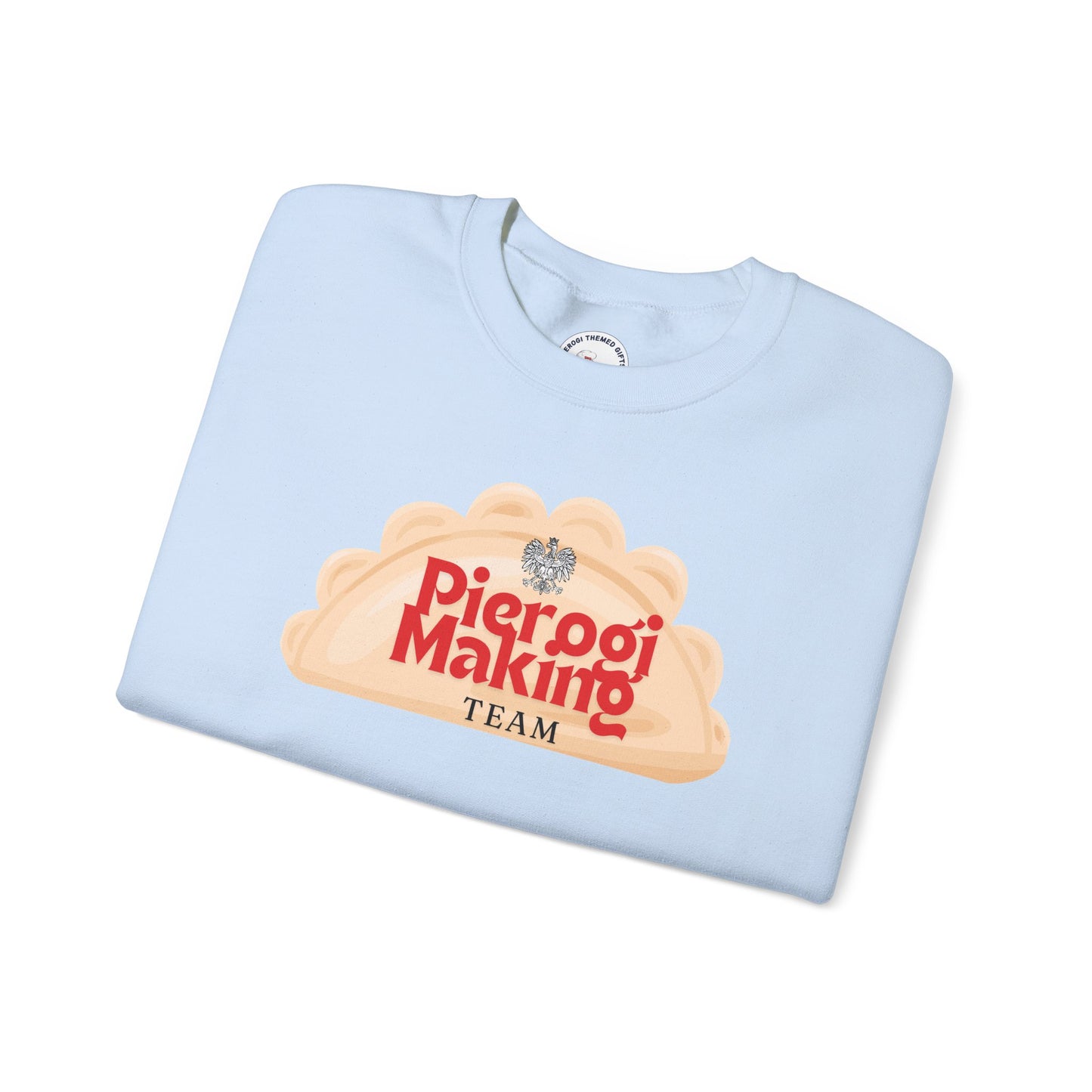 Pierogi Making Team Crewneck Sweatshirt | Polish Pierogi Design With Polish Eagle