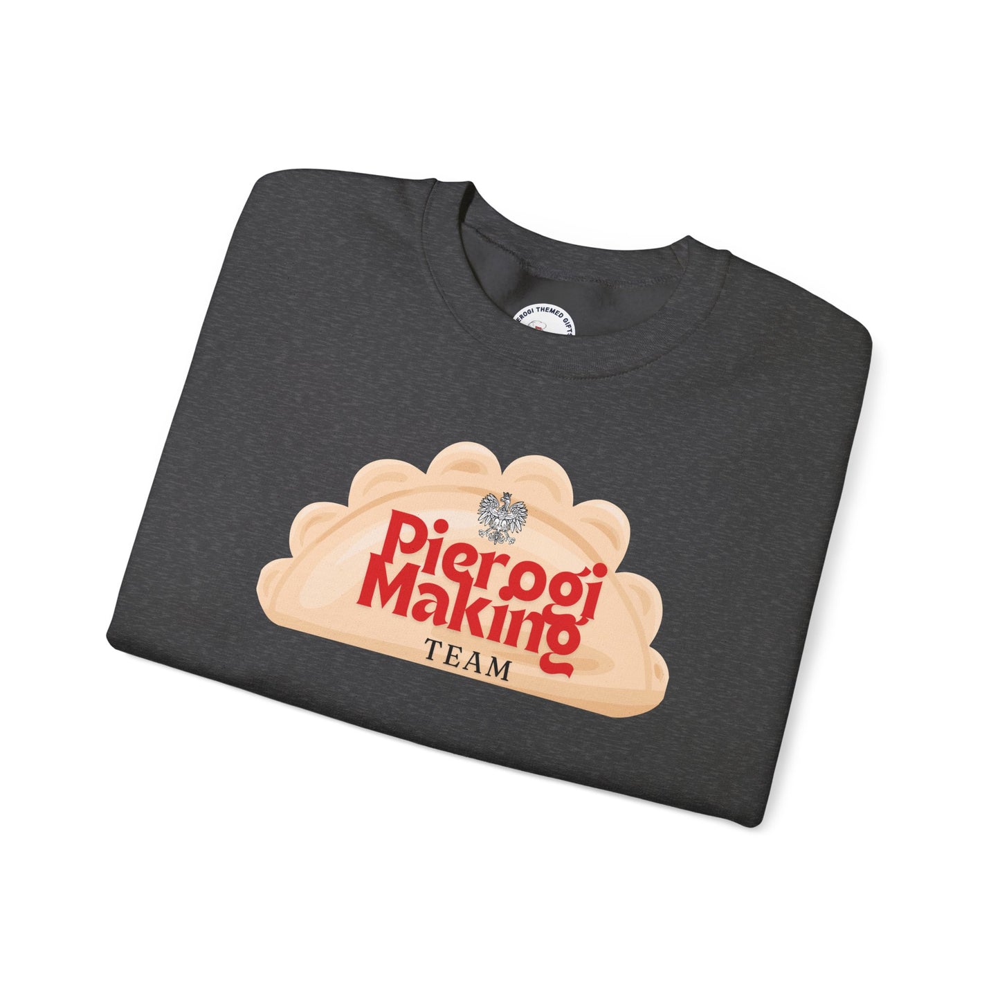 Pierogi Making Team Crewneck Sweatshirt | Polish Pierogi Design With Polish Eagle