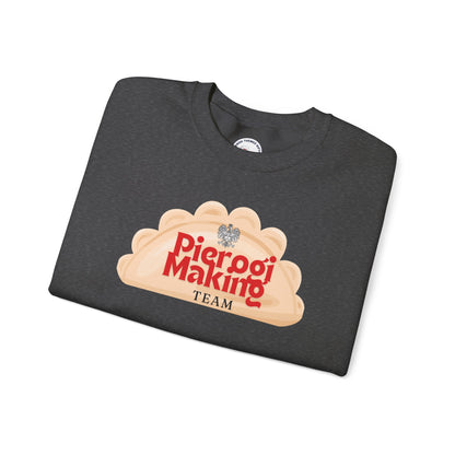 Pierogi Making Team Crewneck Sweatshirt | Polish Pierogi Design With Polish Eagle