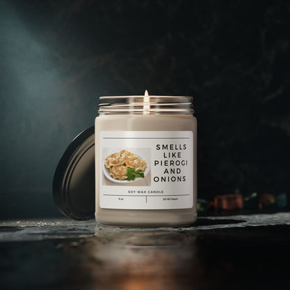 Smells Like Pierogi and Onions Funny Polish Scented Soy Candle, 9oz Polska Ukrainian Pierogi