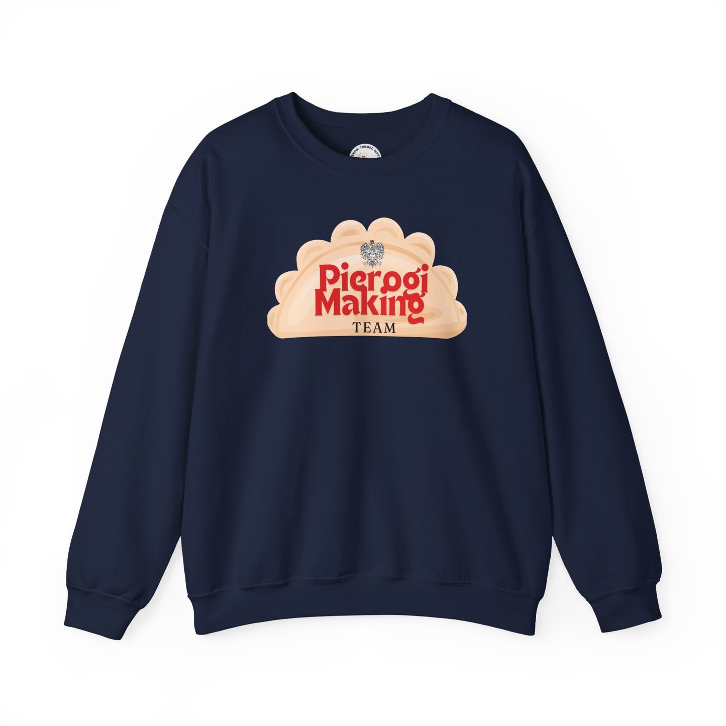 Pierogi Making Team Crewneck Sweatshirt | Polish Pierogi Design With Polish Eagle