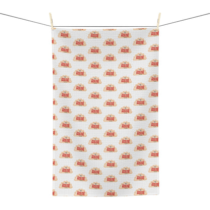 Pierogi Making Team Microfiber Tea Towel | Repeat Pattern with Polish Eagle
