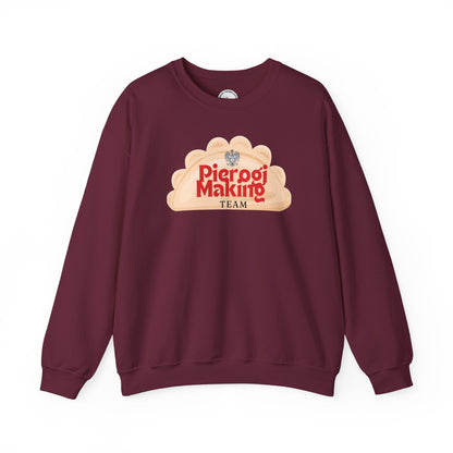 Pierogi Making Team Crewneck Sweatshirt | Polish Pierogi Design With Polish Eagle