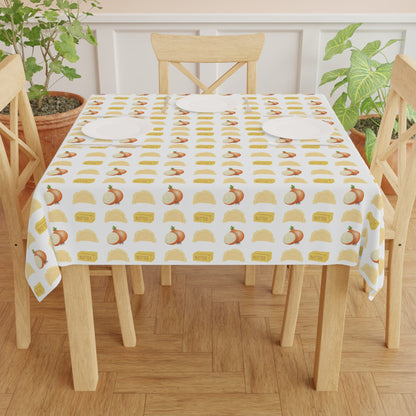 Pierogi Butter and Onions Pattern Tablecloth —  Kitchen Dining Decor