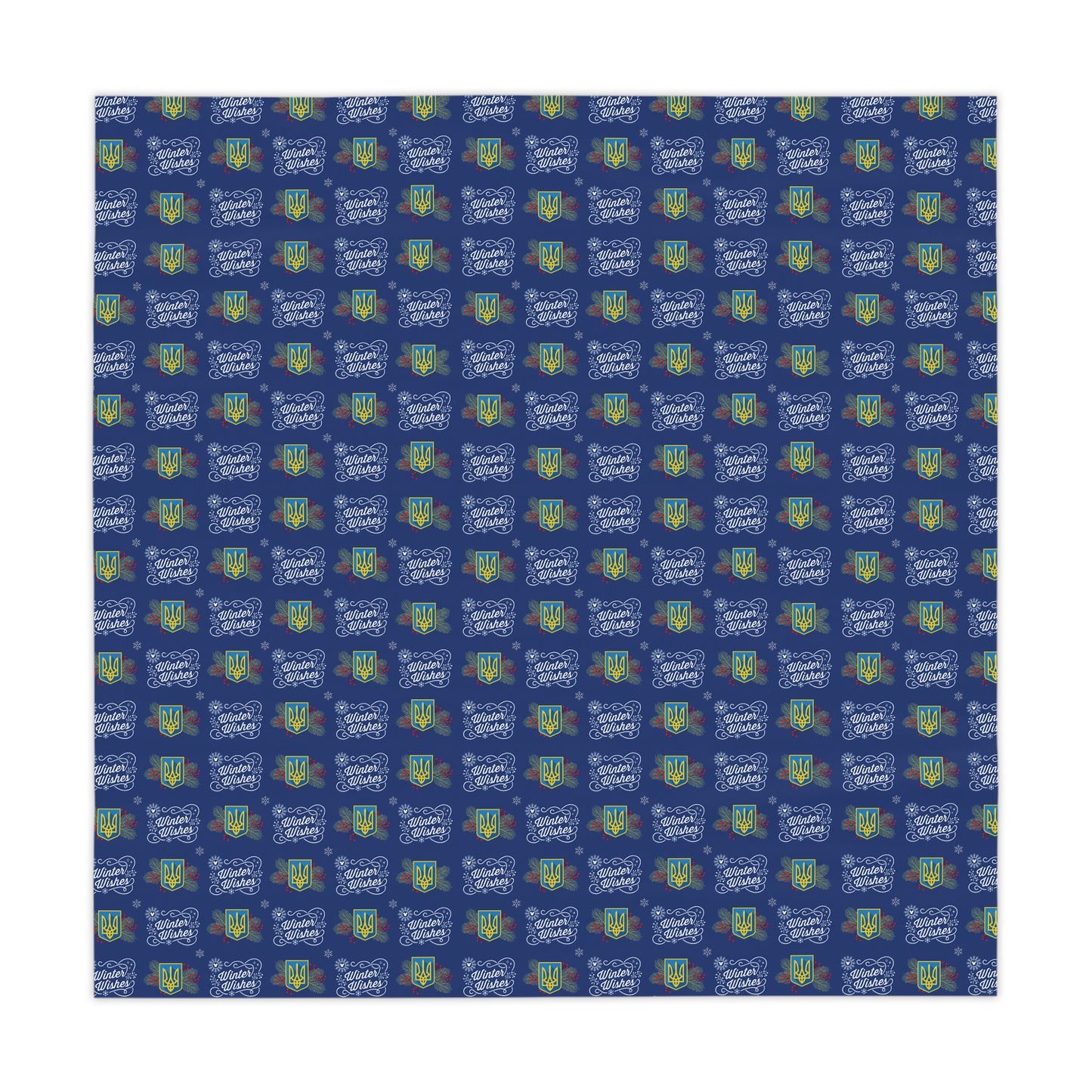 Winter Wishes Ukrainian Pattern Tablecloth —  Kitchen Dining Decor
