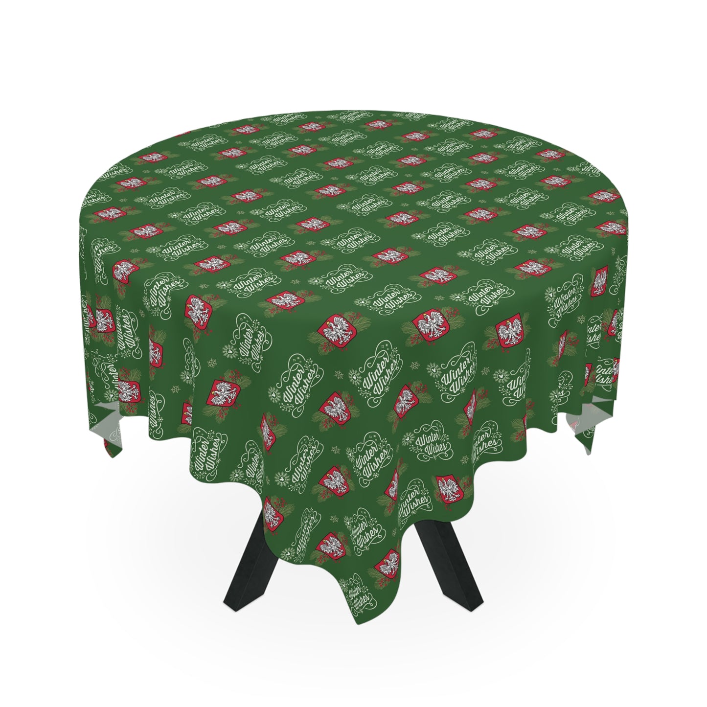 Winter Wishes Polish Eagle Pattern Tablecloth —  Kitchen Dining Decor