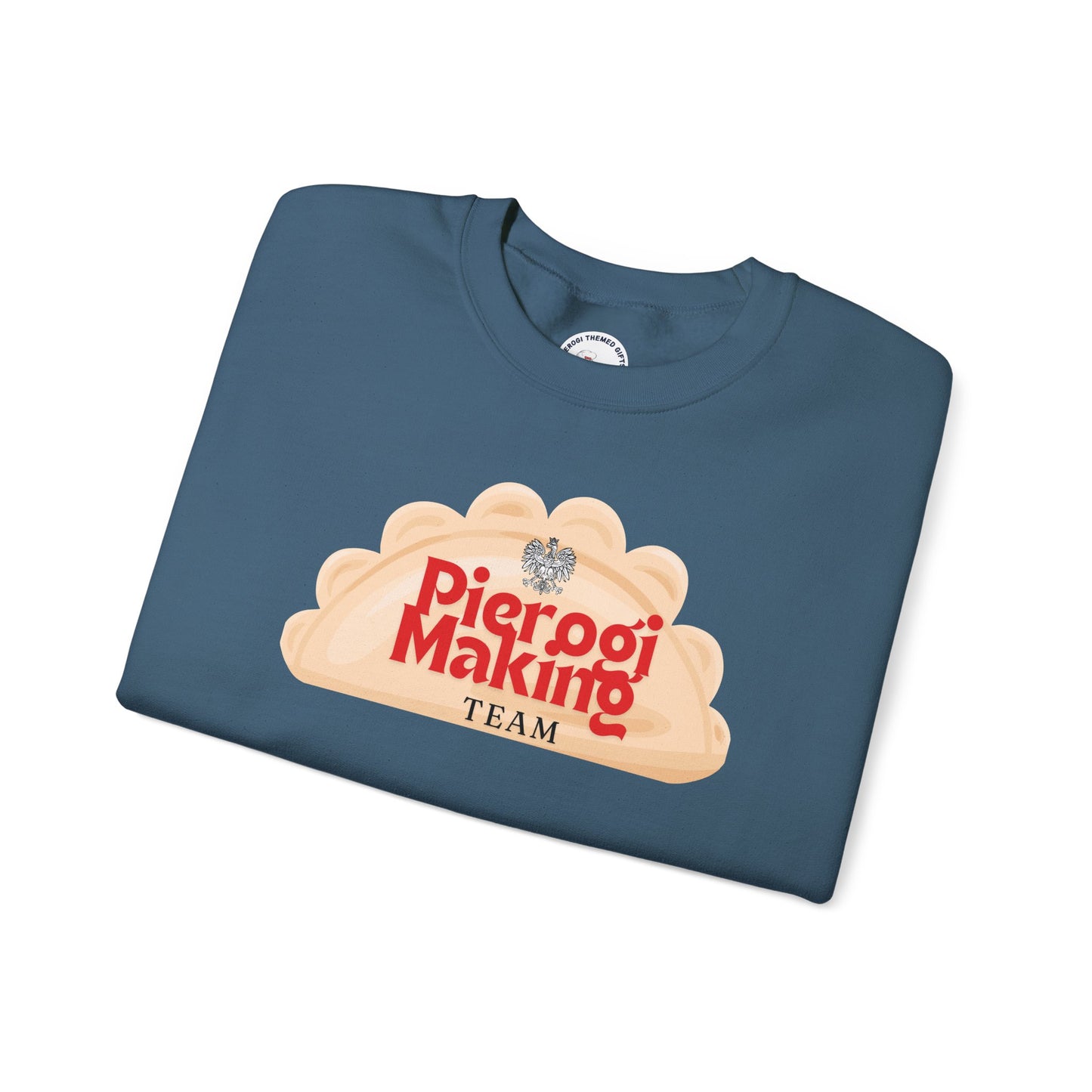 Pierogi Making Team Crewneck Sweatshirt | Polish Pierogi Design With Polish Eagle