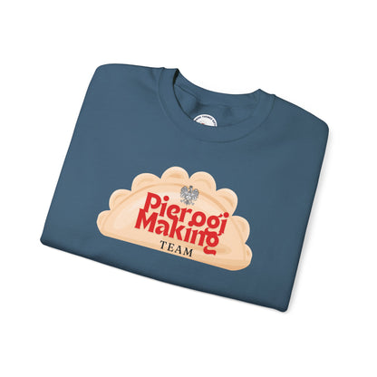 Pierogi Making Team Crewneck Sweatshirt | Polish Pierogi Design With Polish Eagle
