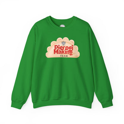 Pierogi Making Team Crewneck Sweatshirt | Polish Pierogi Design With Polish Eagle