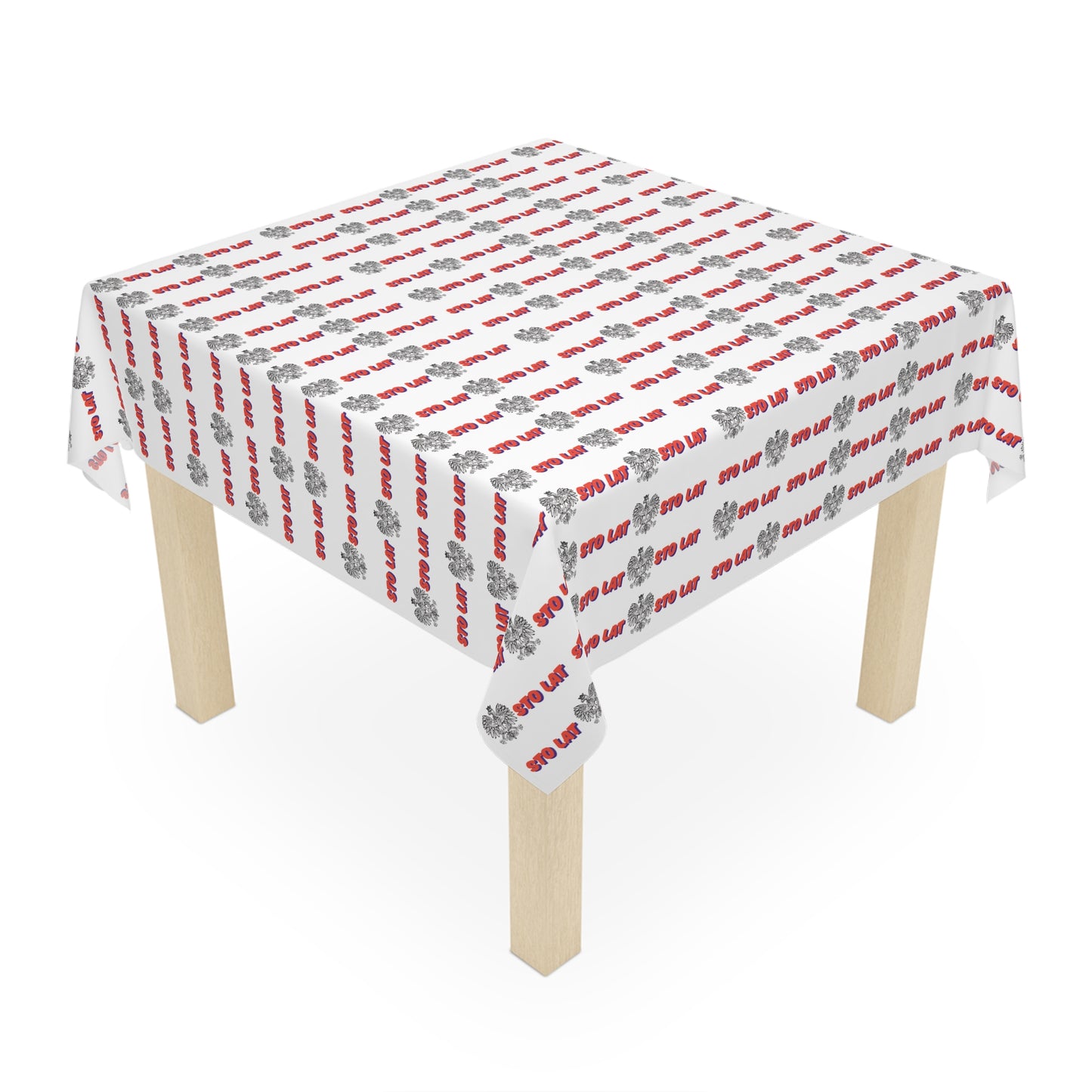 Sto Lat Polish Eagle Pattern Tablecloth —  Kitchen Dining Decor