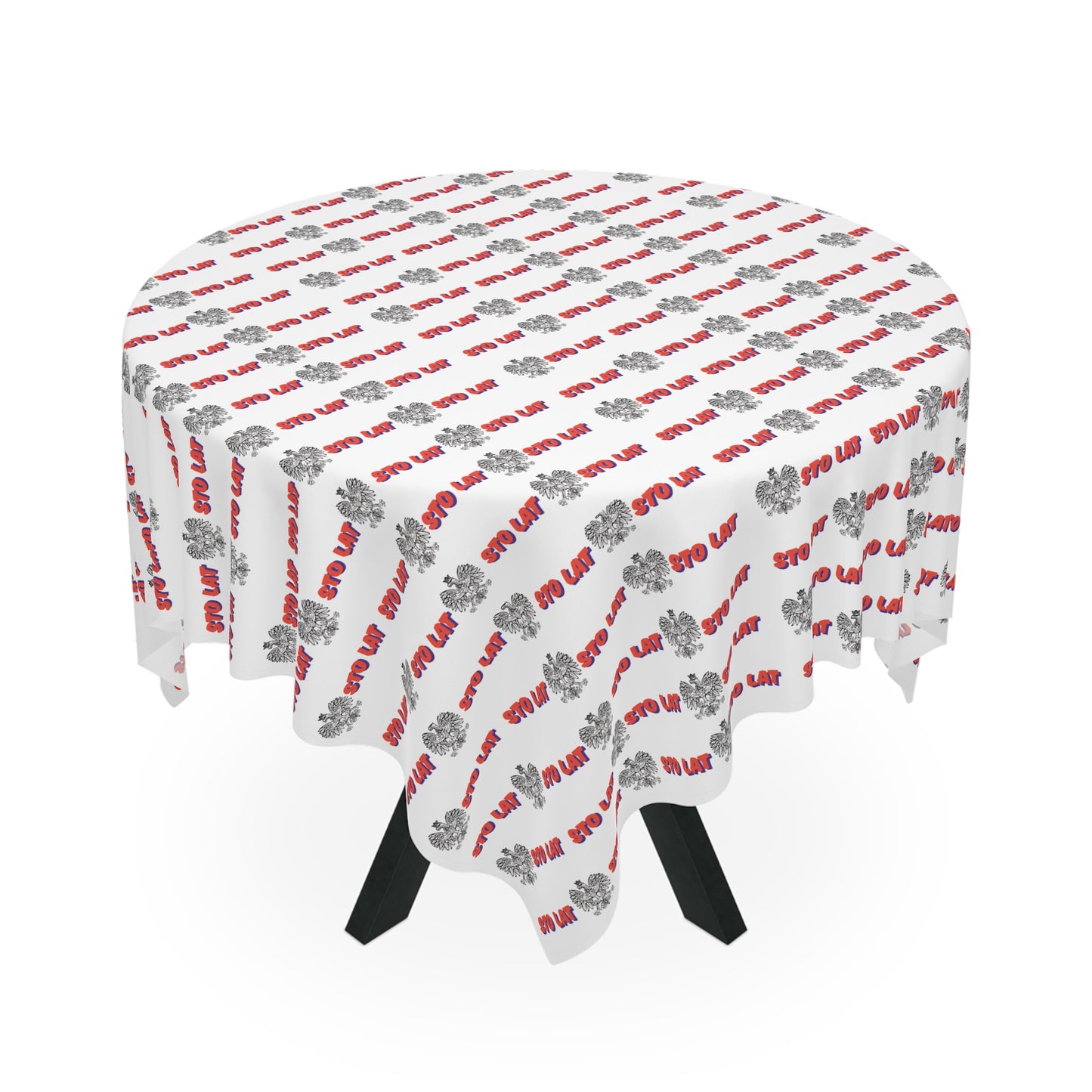 Sto Lat Polish Eagle Pattern Tablecloth —  Kitchen Dining Decor