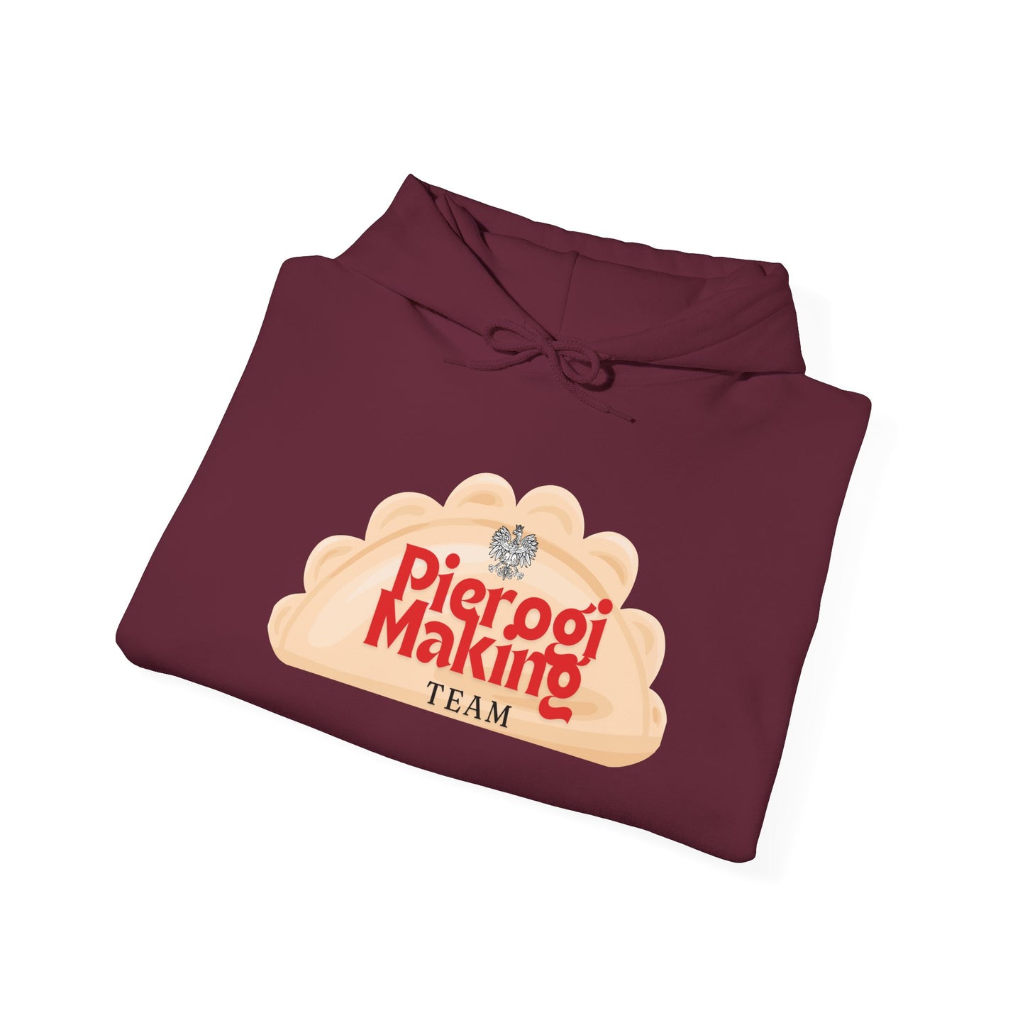 Pierogi Making Team Hoodie | Pierogi Logo Hooded Sweatshirt Polish Eagle