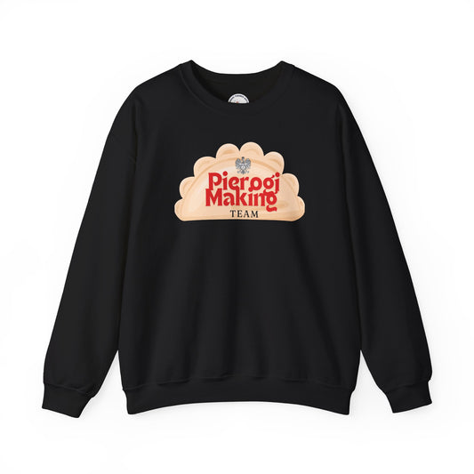 Pierogi Making Team Crewneck Sweatshirt | Polish Pierogi Design With Polish Eagle
