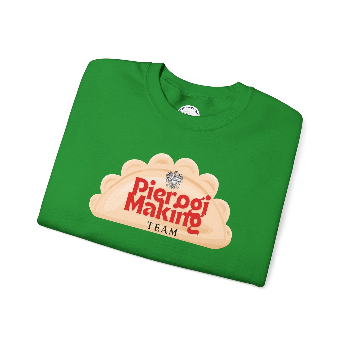 Pierogi Making Team Crewneck Sweatshirt | Polish Pierogi Design With Polish Eagle
