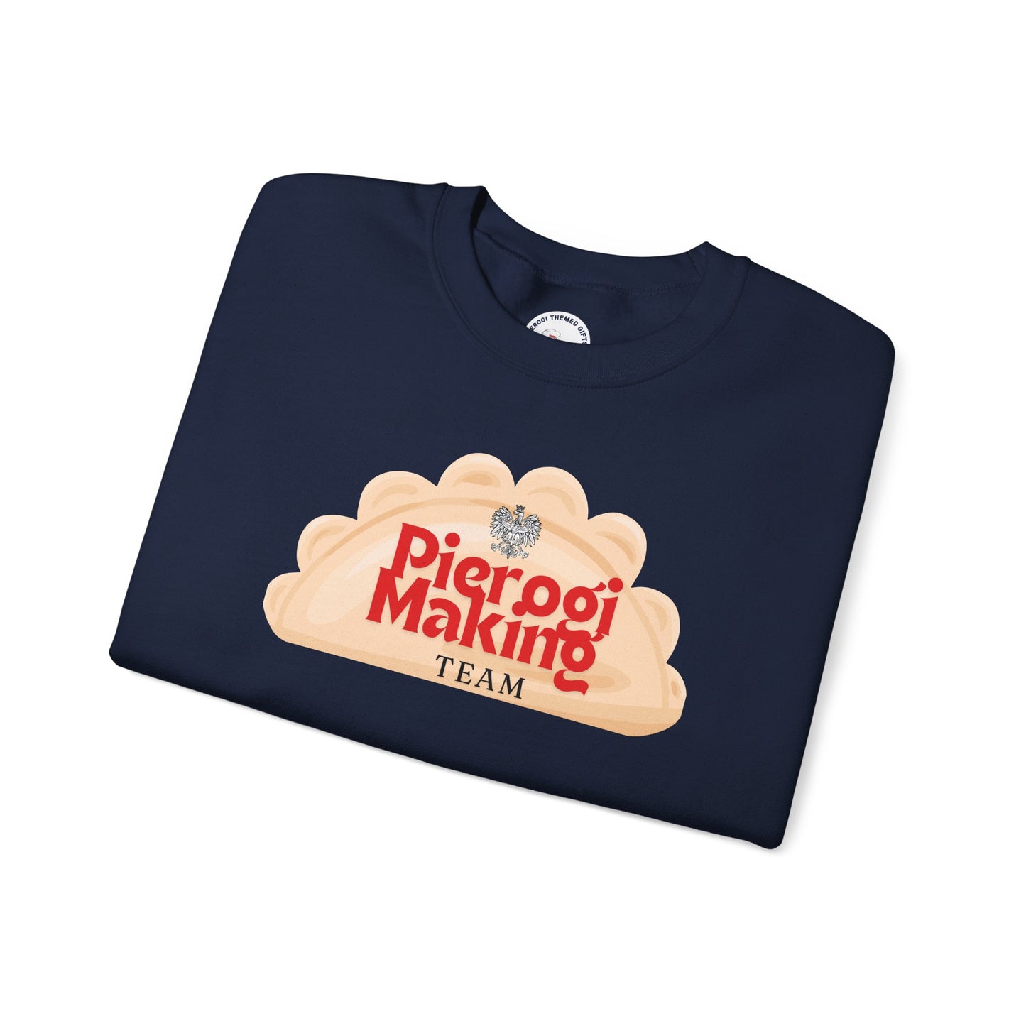 Pierogi Making Team Crewneck Sweatshirt | Polish Pierogi Design With Polish Eagle