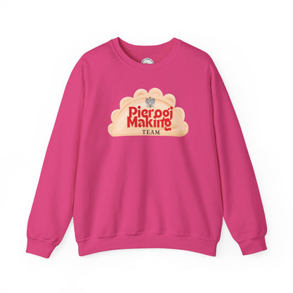 Pierogi Making Team Crewneck Sweatshirt | Polish Pierogi Design With Polish Eagle