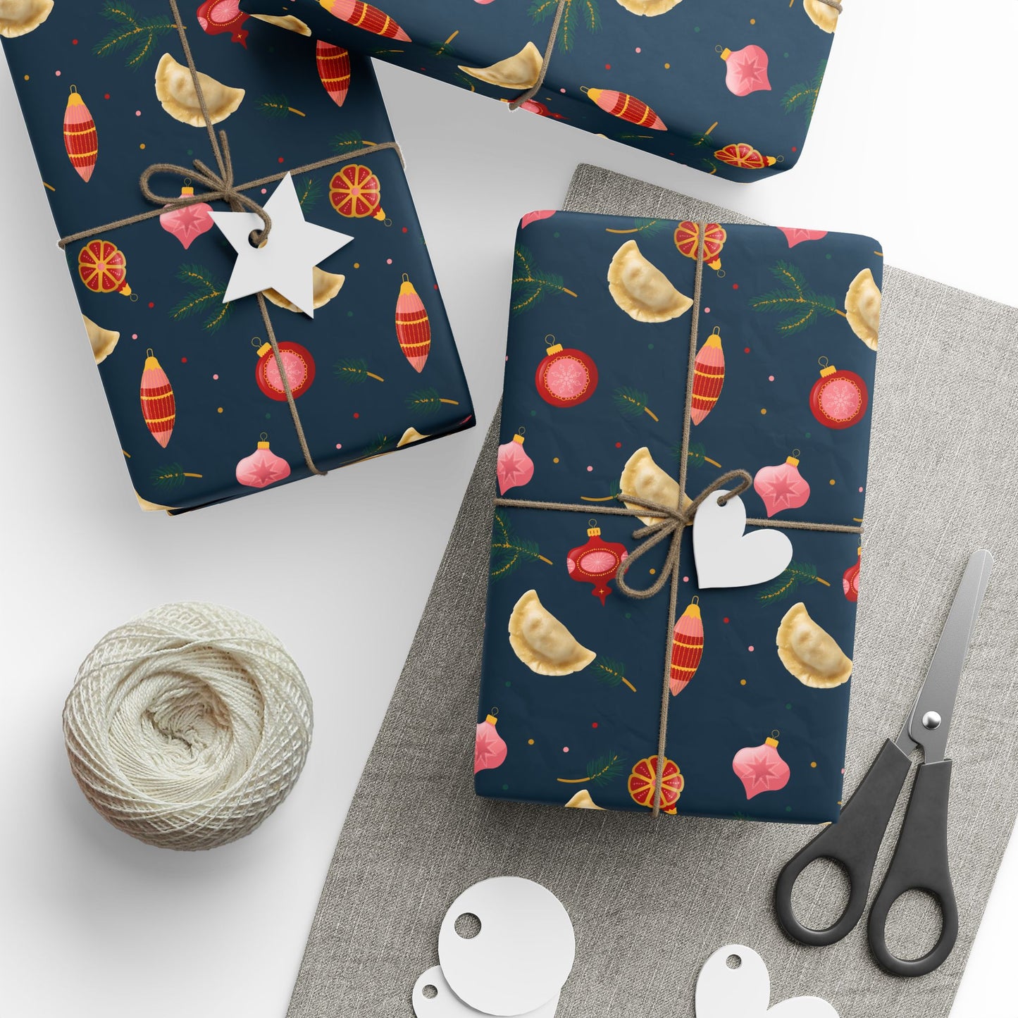 Pierogi Christmas Festive Wrapping Paper, Creative Gift Wrap, Holiday Wrap,  Decorative Paper for All Occasions, Unique Gift Presentation