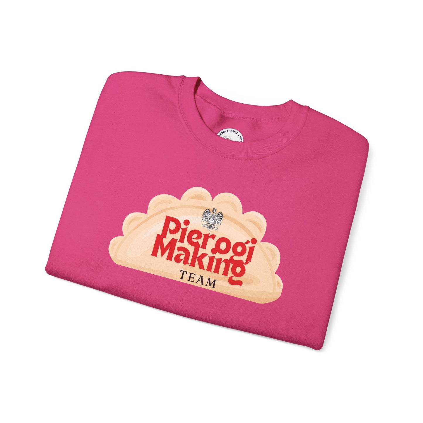 Pierogi Making Team Crewneck Sweatshirt | Polish Pierogi Design With Polish Eagle