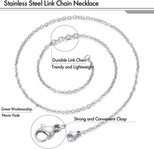 23 inch Stainless Steel Link Chain Necklace included