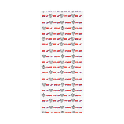 Sto Lat Gift Wrap, Polish Eagle Design, Unique Wrapping Paper for Holidays, Birthdays, Weddings, Celebrations