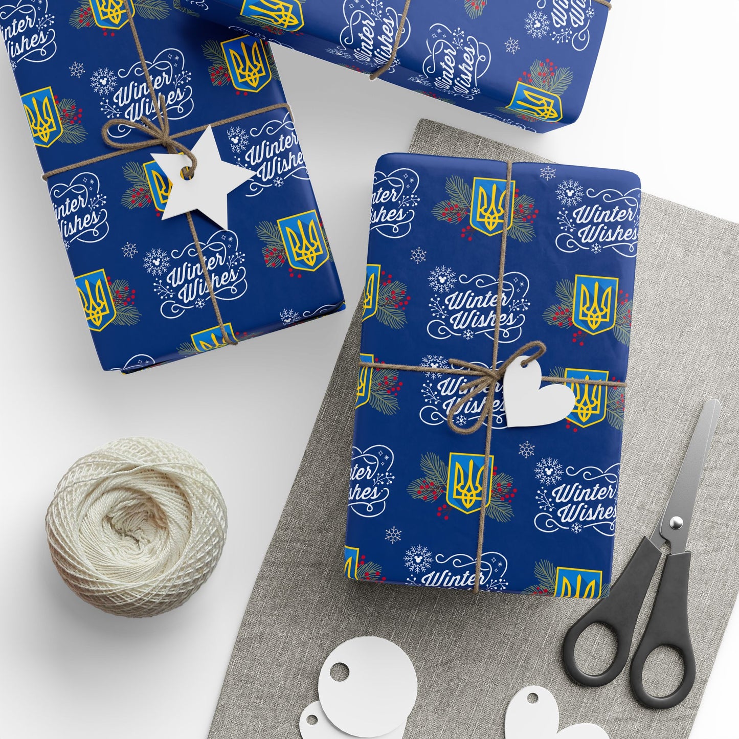 Ukrainian Winter Wishes Festive Wrapping Paper, Creative Gift Wrap, Holiday Wrap, Decorative Paper for All Occasions, Unique Gift Presentation