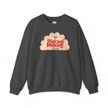 Pierogi Making Team Crewneck Sweatshirt | Polish Pierogi Design With Polish Eagle