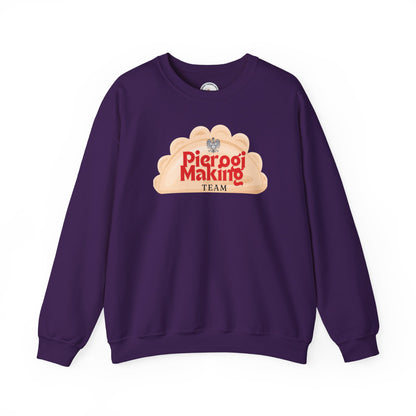 Pierogi Making Team Crewneck Sweatshirt | Polish Pierogi Design With Polish Eagle