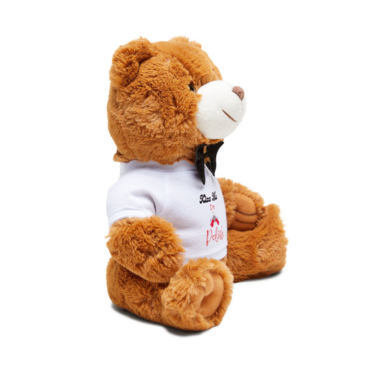 Kiss Me I'm Polish Teddy Bear – Plush Bear with T‑Shirt