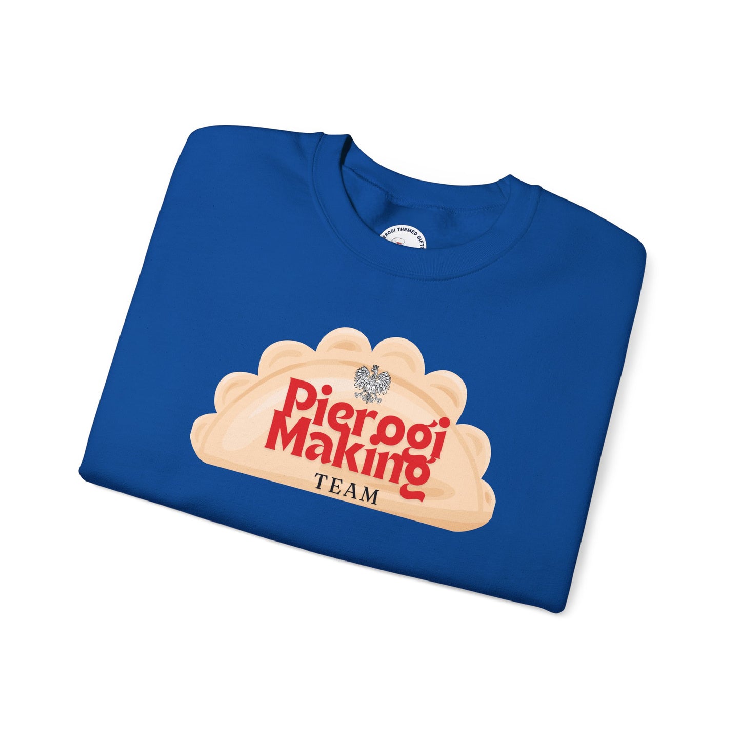 Pierogi Making Team Crewneck Sweatshirt | Polish Pierogi Design With Polish Eagle