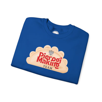 Pierogi Making Team Crewneck Sweatshirt | Polish Pierogi Design With Polish Eagle