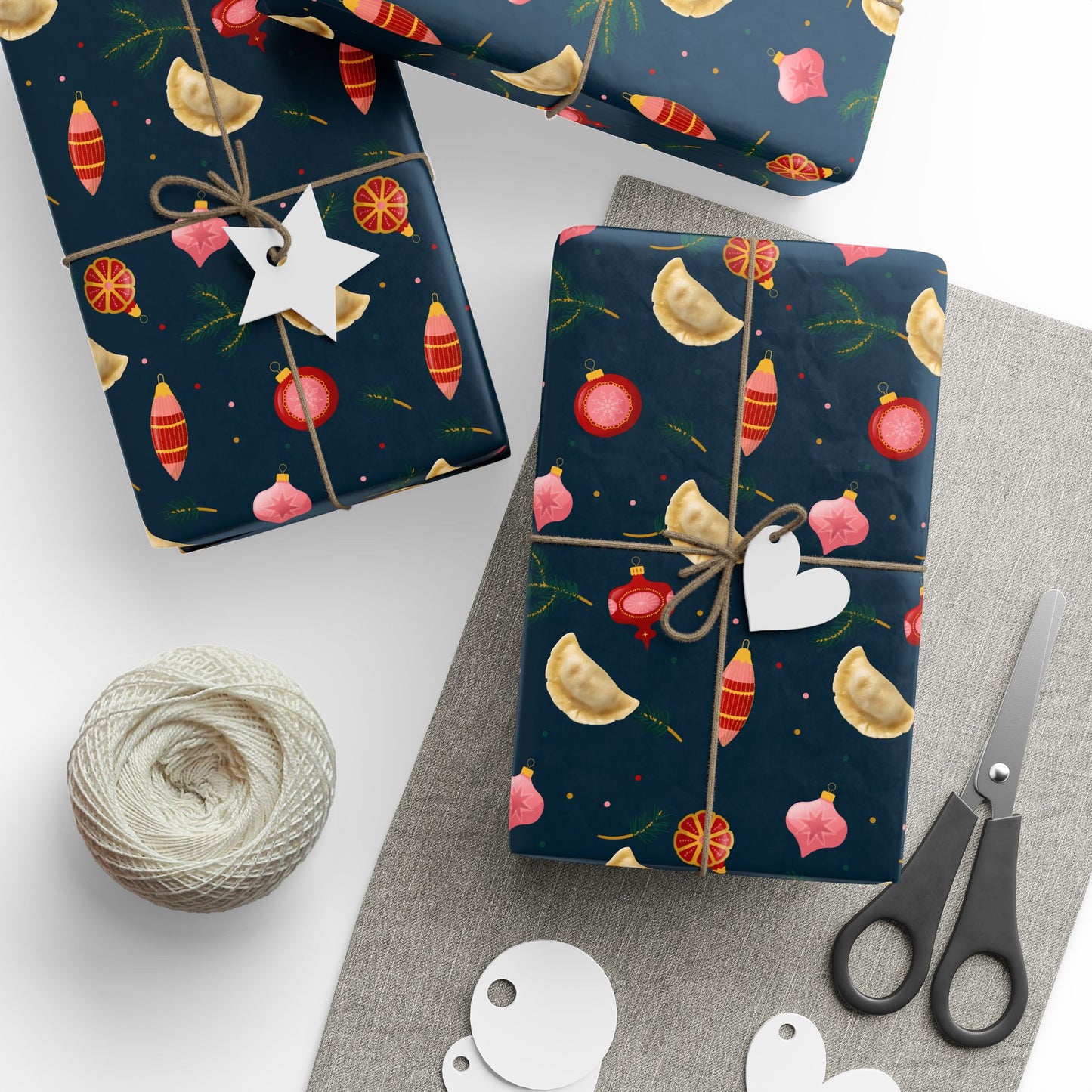Pierogi Christmas Festive Wrapping Paper, Creative Gift Wrap, Holiday Wrap,  Decorative Paper for All Occasions, Unique Gift Presentation