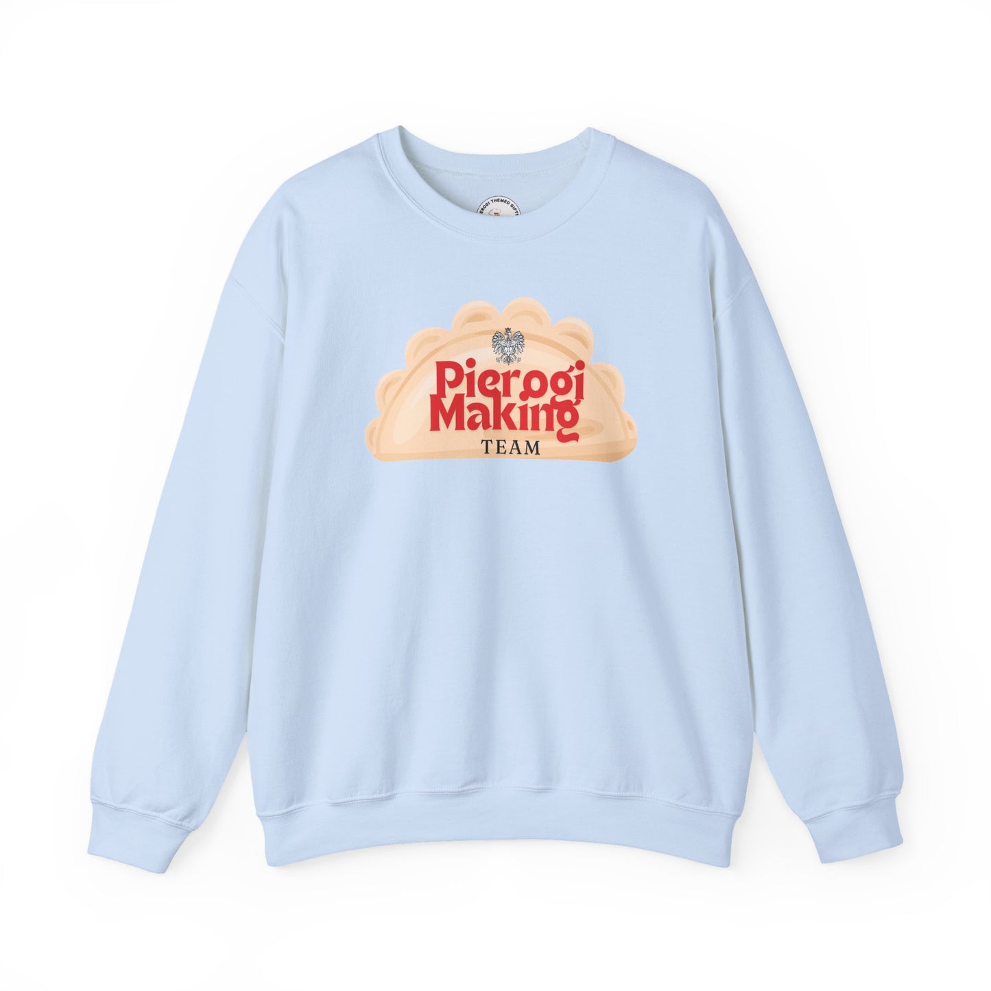 Pierogi Making Team Crewneck Sweatshirt | Polish Pierogi Design With Polish Eagle