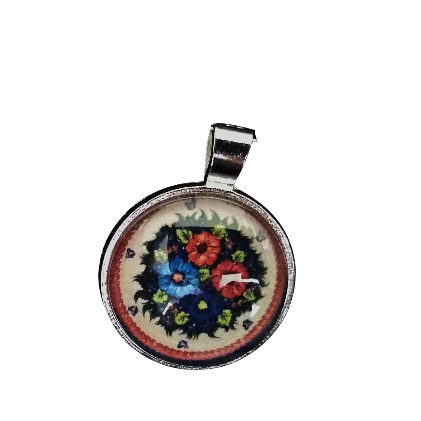 #60 Polish Pottery Jewelry Necklace Pendant